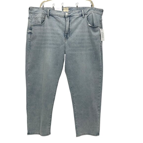 NWD ELOQUII The Leigh Slim Jean Distressed Light Denim Jeans Womens 26 - Picture 1 of 12